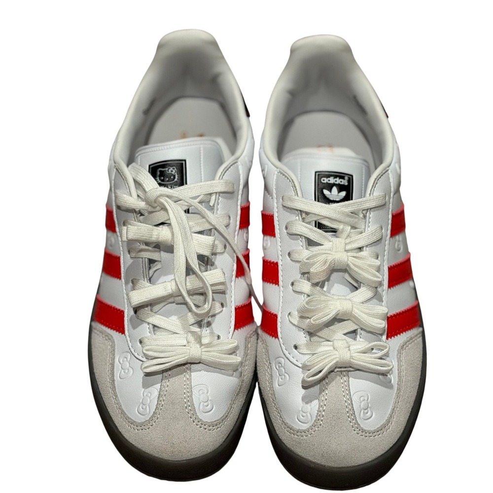 Adidas Gazelle Hello Kitty 50th Anniversary White Red Bow Size 7 Womens Shoes - Picture 3 of 9